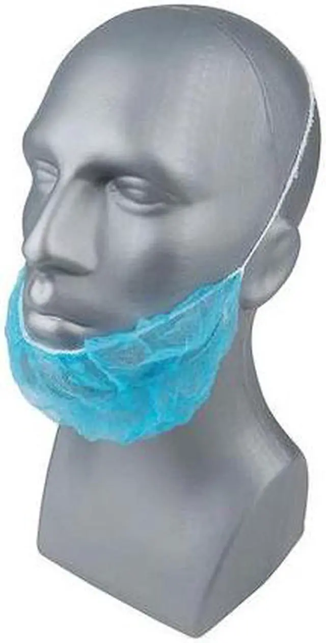 Alt view image 2 of 2 - CONDOR 23KX02 Beard Cover, Polypropylene, 16 in Dia., Blue, Universal, 1000 PK