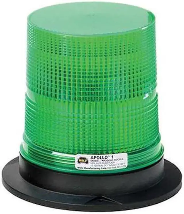 Main image of WOLO 3077P-G LED Warning Light,Green,12/100VDC