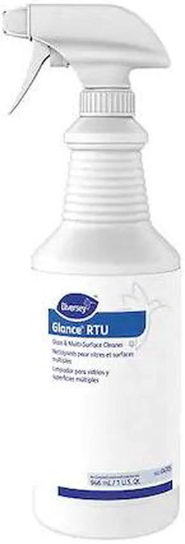 Main image of DIVERSEY 04705 Liquid Glass Cleaner, Blue, Unscented, Trigger Spray Bottle, 12