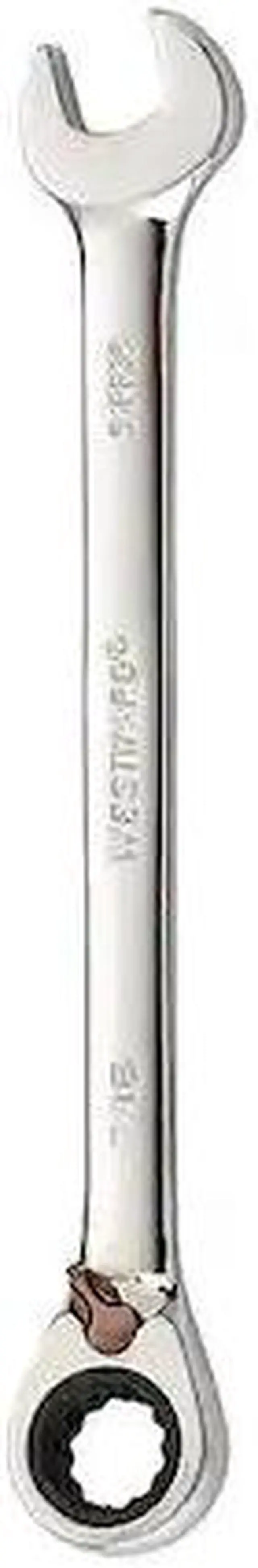 Main image of WESTWARD 54PP36 Ratcheting Combination Wrench, SAE, 6 1/2 in Length, 7/16 in
