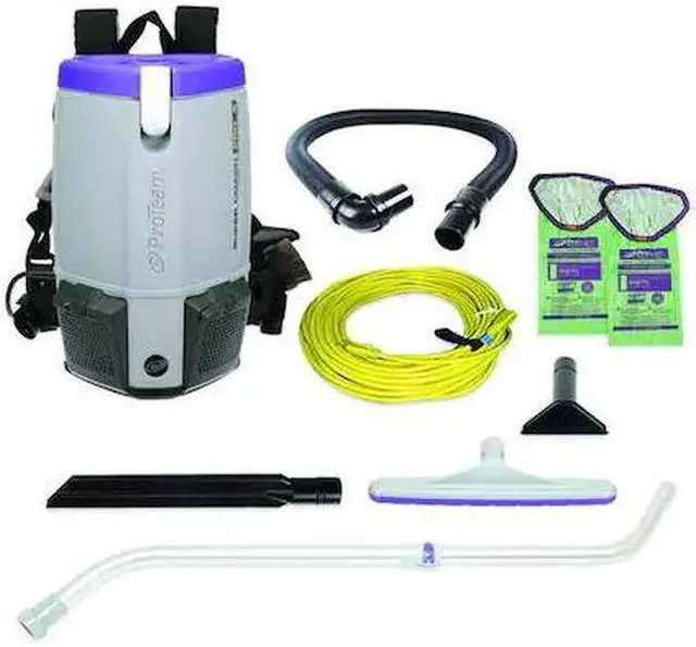 Alt view image 7 of 12 - PROTEAM 107310 Backpack Vacuum Cleaner, 6 qt., 11.6 lb.