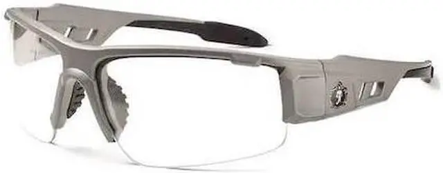 Alt view image 2 of 6 - Ergodyne Clear Lens/Half Frame Safety Glasses Gray 52100