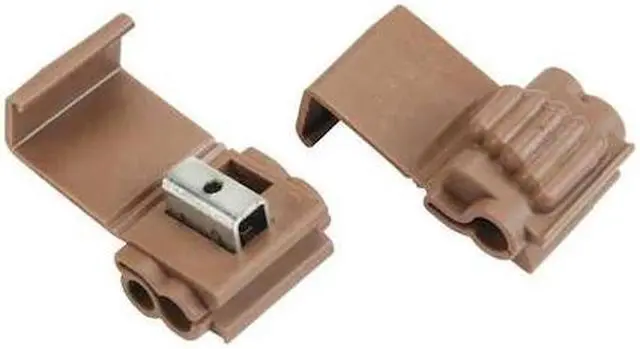 Main image of 3M 902 Insulation-Displacement Wire Connector, 10 AWG Max, 2 Port, Brown,
