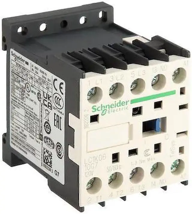 Alt view image 4 of 4 - SCHNEIDER ELECTRIC LC1K0610G7 Miniature IEC Magnetic Contactor, 3 Poles, 120 V