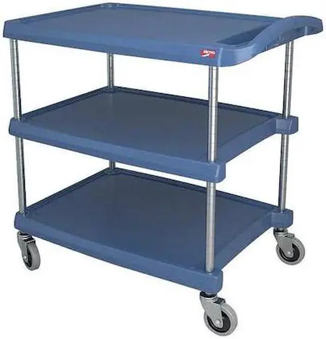 Main image of METRO MY2030-34BU Utility Cart with Antimicrobial Lipped Plastic Shelves,