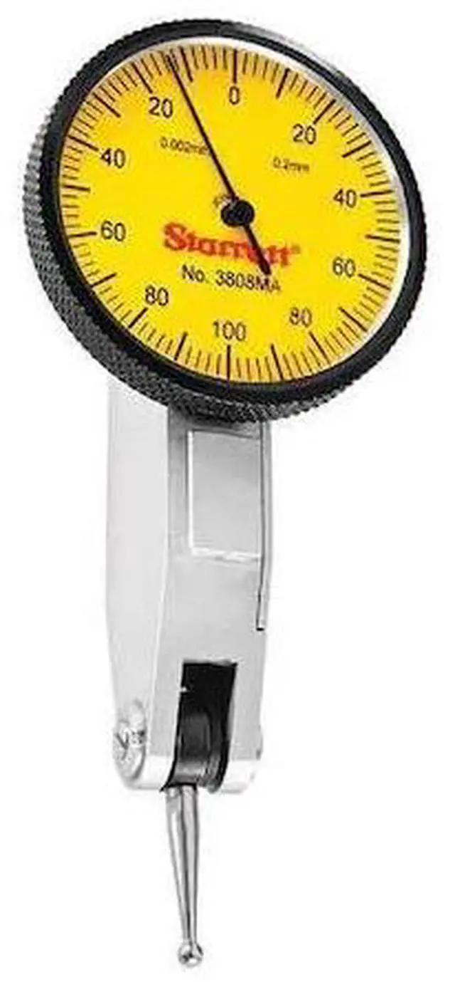 Main image of STARRETT 3808MA Dial Test Indicator Set,1-1/4",Yellow
