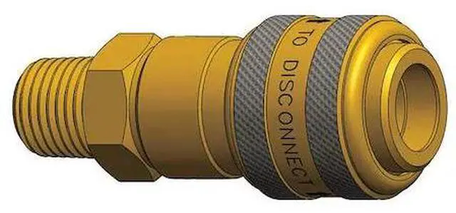 Main image of DIXON 2DM3-B Coupler, Brass, 3/8 MNPT, 1/4 Body