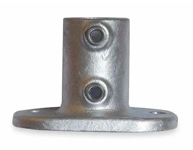 Main image of ZORO SELECT 4NXR7 Structural Pipe Fitting, Base Flange, Cast Iron, 1 in Pipe