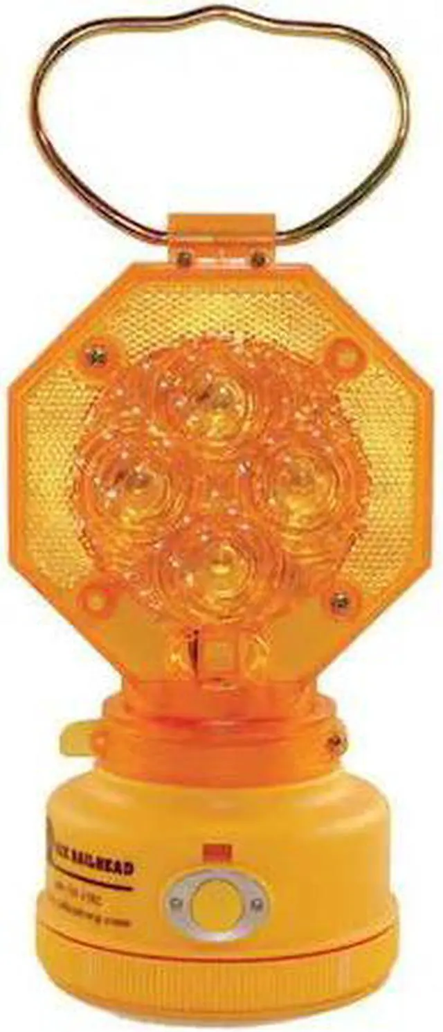 Main image of K&E SAFETY M8-LED A Safety Light,Amber,LED,2 D Batteries