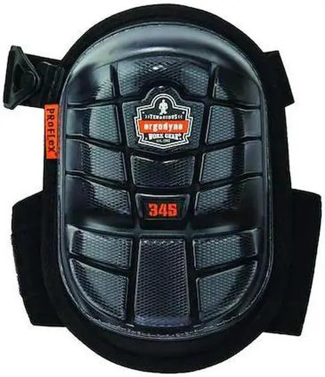Main image of ERGODYNE 345 Knee Pad, Hard Shell, Gel, Foam Pad, Rubber Cap, Clip Closure, 2