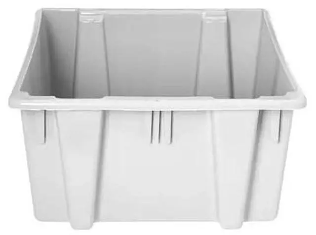 Alt view image 2 of 5 - RUBBERMAID COMMERCIAL FG172200GRAY Hang & Stack Storage Bin, Plastic, Gray, 13