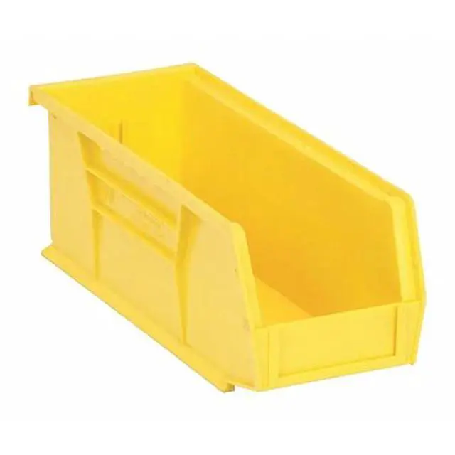 Alt view image 3 of 8 - QUANTUM STORAGE SYSTEMS QUS224YL Yellow Hang and Stack Bin, 10-7/8"L x 4-1/8"W