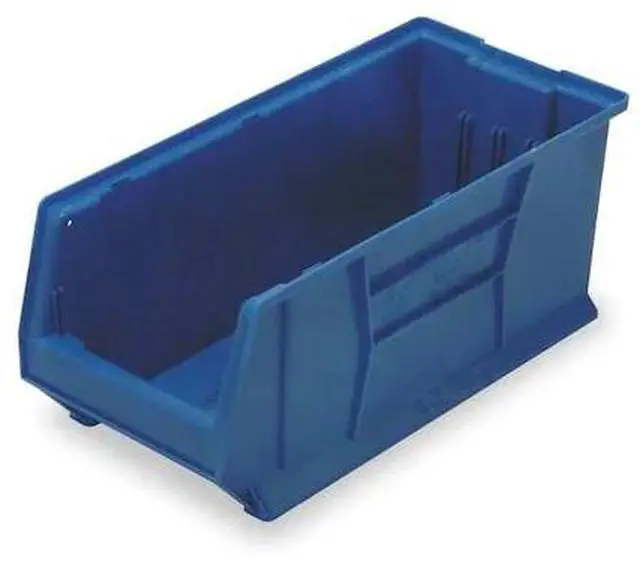 Alt view image 2 of 3 - QUANTUM STORAGE SYSTEMS QUS973BL Storage Bin, Polypropylene/Polyethylene, Blue,