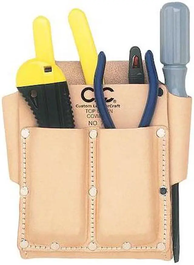 Alt view image 4 of 5 - CLC WORK GEAR 700 Tool Pouch, Tool Pouch, Tan, Leather, 5 Pockets