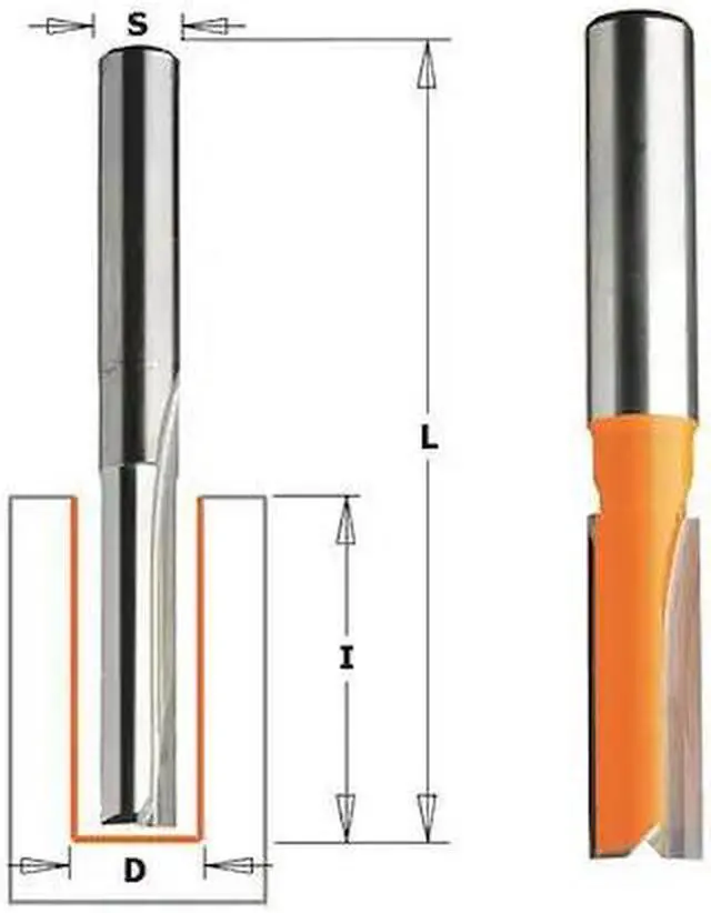 Alt view image 2 of 3 - CMT 812.629.11 Straight Router Bit,HW,1/2 in