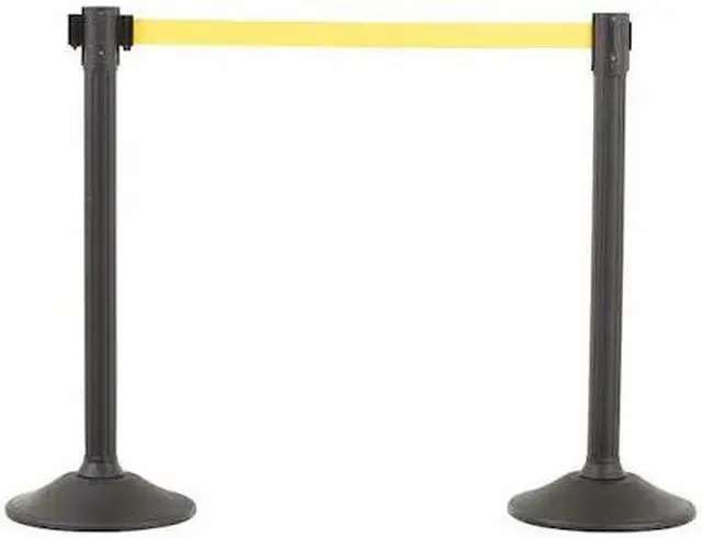 Alt view image 2 of 7 - Black post and 6.5' Yellow Belt -  2 pack