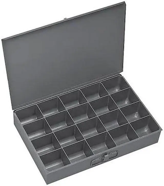 Alt view image 2 of 7 - DURHAM MFG 111-95-D569 Gray Compartment Box, 12 In D, 18 In W, 3 In H