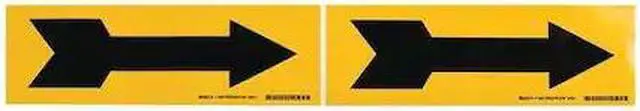 Main image of BRADY 76507 Pipe Marker,Arrow - Single,Yel,3 to 6 In