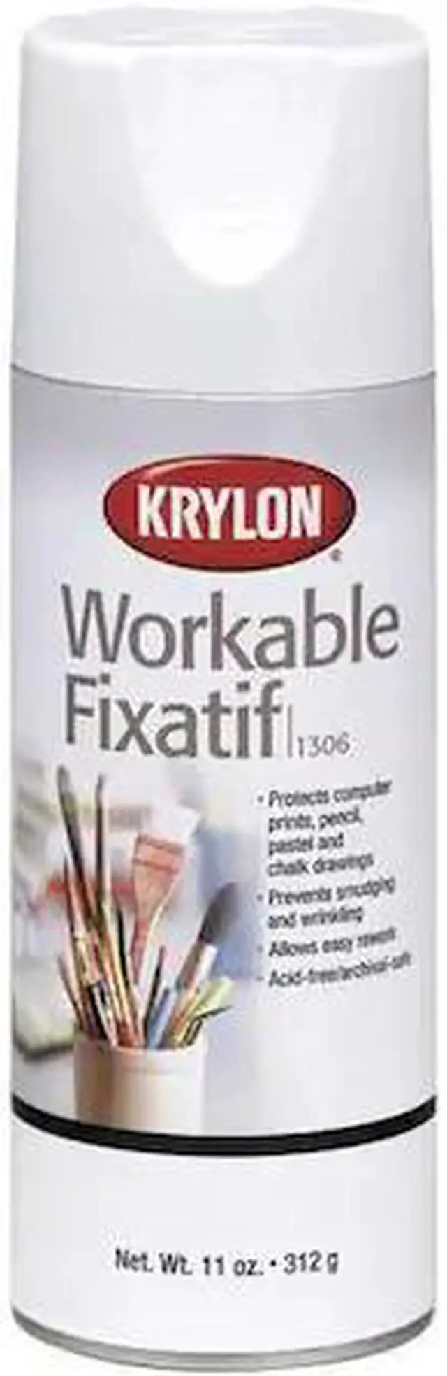 Alt view image 2 of 2 - KRYLON K01306 Workable Fixative Spray, Clear, Gloss, Solvent, 11 oz