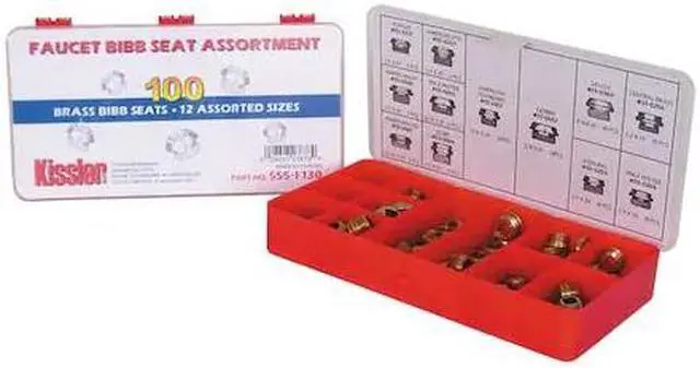 Alt view image 2 of 2 - KISSLER AB555-1130 Bibb Seat Kit, 1" x 6" x 3", Brass