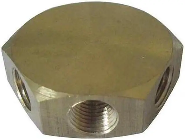 Main image of SPEEDAIRE 22YK91 Air Gun Manifold,3/8 FNPT In,1/4 Out
