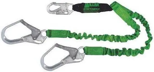 Alt view image 2 of 2 - Honeywell Miller Shock-Absorbing Lanyard, 2 Leg, Polyester 8798RSS-Z7/4FTGN