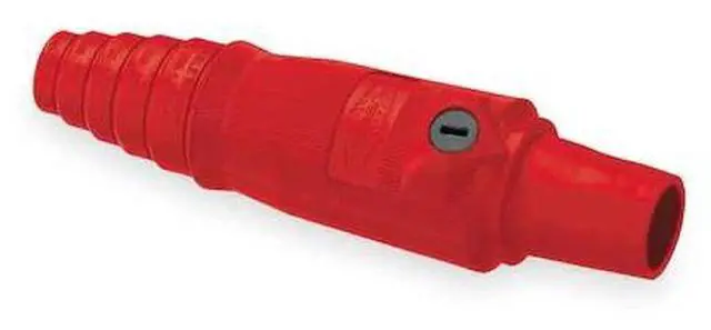 Main image of HUBBELL WIRING DEVICE-KELLEMS HBL400FR Connector,Double Set Screw,Red,Female