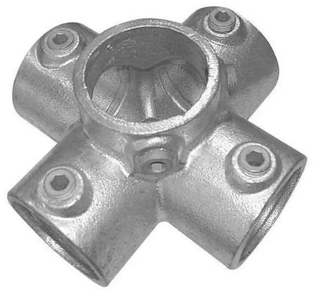 Main image of ZORO SELECT 30LX38 Structural Pipe Fitting, Cross, Cast Iron, 1.5 in Pipe Size,