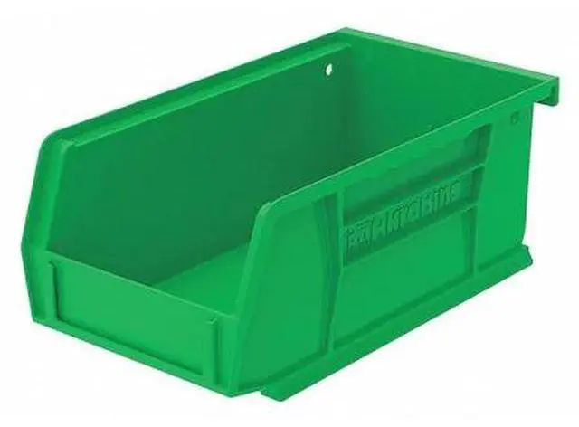 Main image of AKRO-MILS 30220GREEN Green Hang and Stack Bin, 7-3/8"L x 4-1/8"W x 3"H
