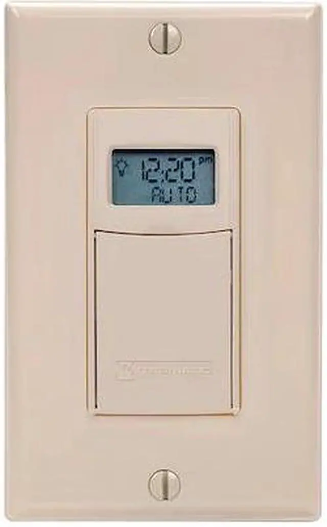Alt view image 8 of 8 - Intermatic EI600LAC 7-Day Electronic In-Wall Timer - Almond