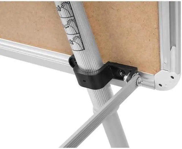 Alt view image 6 of 9 - Bi-silique Silver Easy Clean Dry Erase Quad-Pod Easel 45" to 79" Silver
