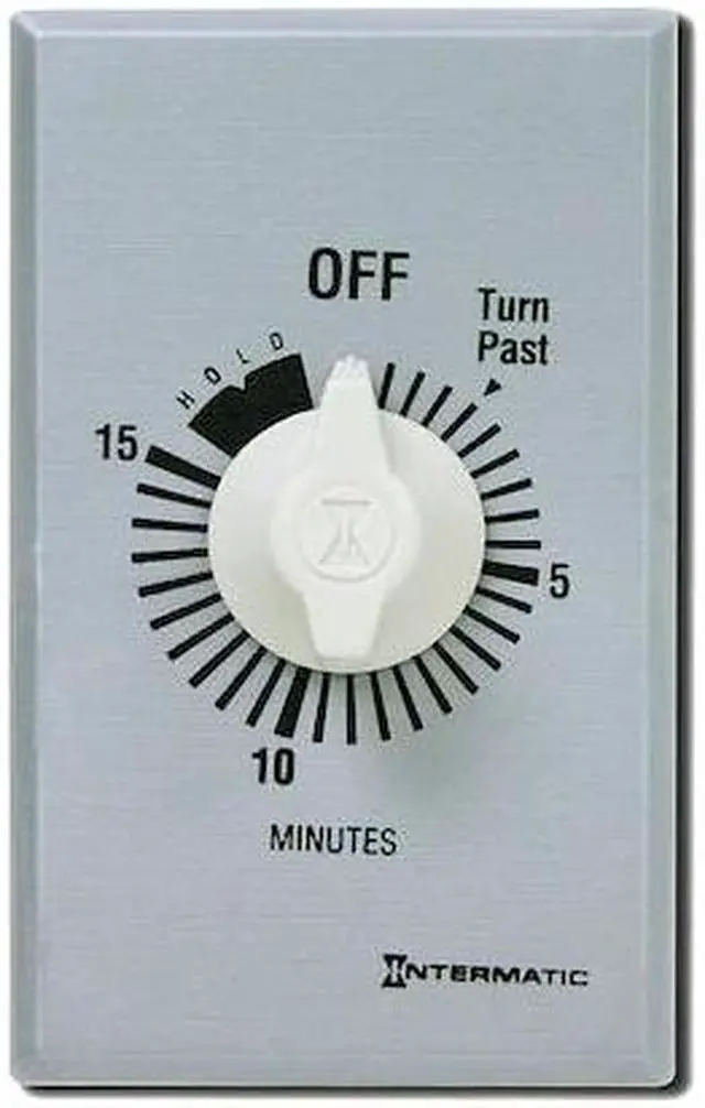 Alt view image 2 of 2 - INTERMATIC FF15MH Timer,Spring Wound,15 Min,SPST,Silver