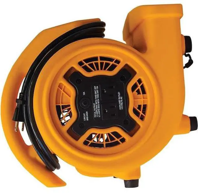 Alt view image 10 of 12 - XPOWER P-130A Mini Mighty Air Mover, Utility Fan, Dryer, Blower with Build-in Power Outlets for Water Damage Restoration, Home and Plumbing Use - 1/5 HP, 825 CFM, 3 Speeds