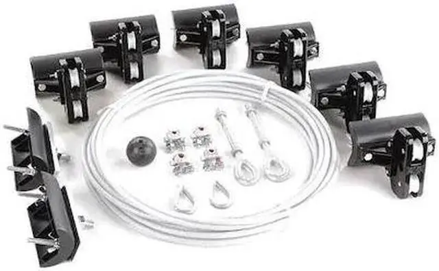 Main image of DAYTON 33N204 Festoon System Kit,1/4 In Rope,L 40 Ft