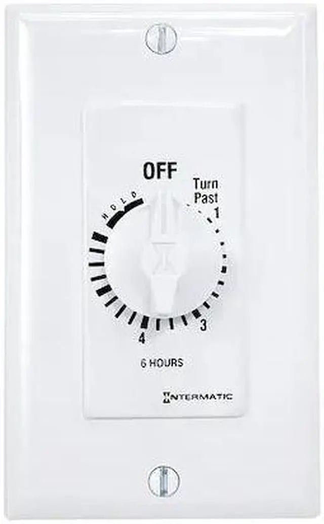 Alt view image 4 of 5 - Spring-Wound Timer, White, Timing Range:  0 to 6 hr., 20 Max. Amps @ 125VAC