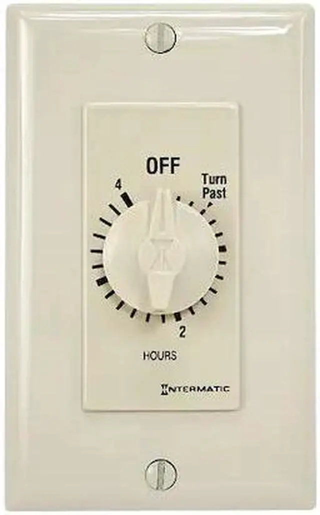 Alt view image 3 of 3 - Intermatic FD34H 4-hour Spring Wound Wall Switch Timer SPDT, Ivory