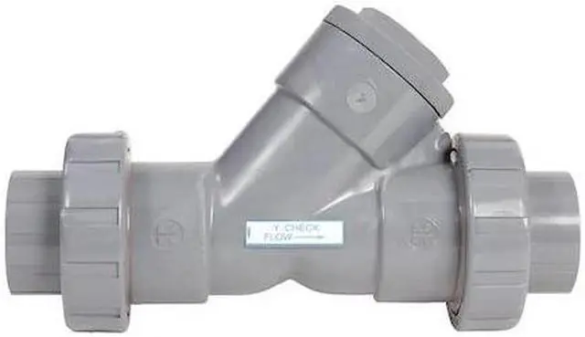 Main image of HAYWARD FLOW CONTROL YC20050TEU Y-Check Valve, True Union, 1/2", CPVC/EPDM,