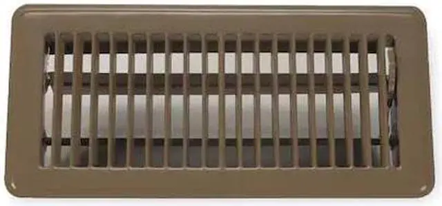 Main image of ZORO SELECT 4JRR4 4 in x 10 in Floor Register, 45 Degree Louvered, Lay-In,