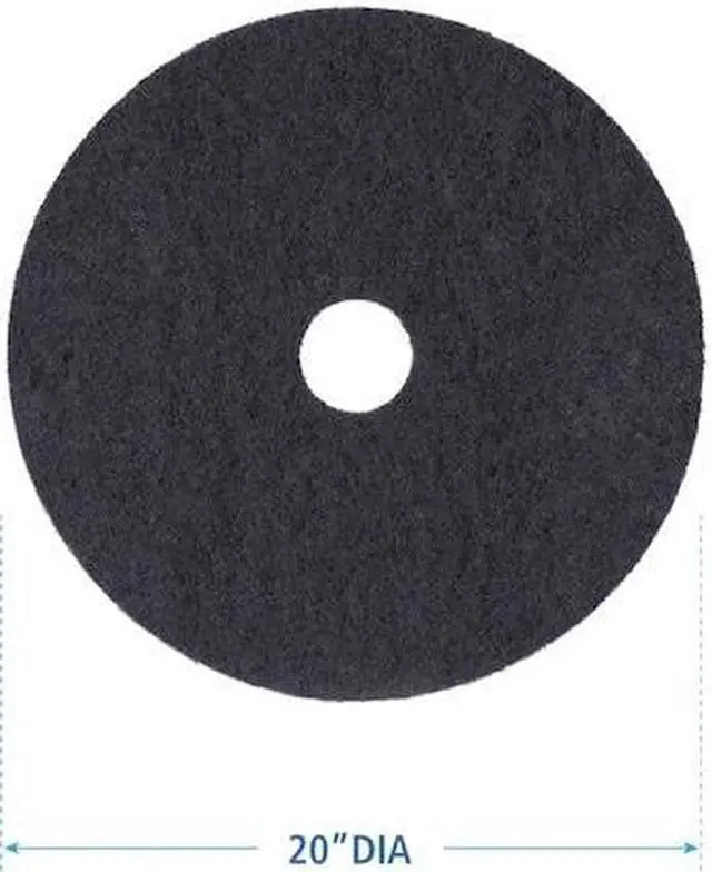 Alt view image 10 of 14 - Boardwalk Stripping Floor Pads 20" Diameter Black 5/Carton BWK4020BLA