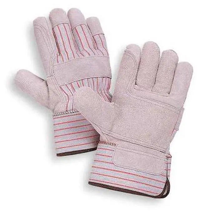 Main image of CONDOR 4YV44 Leather Gloves, Cowhide, Safety Cuff, Wing Thumb, Full Finger,