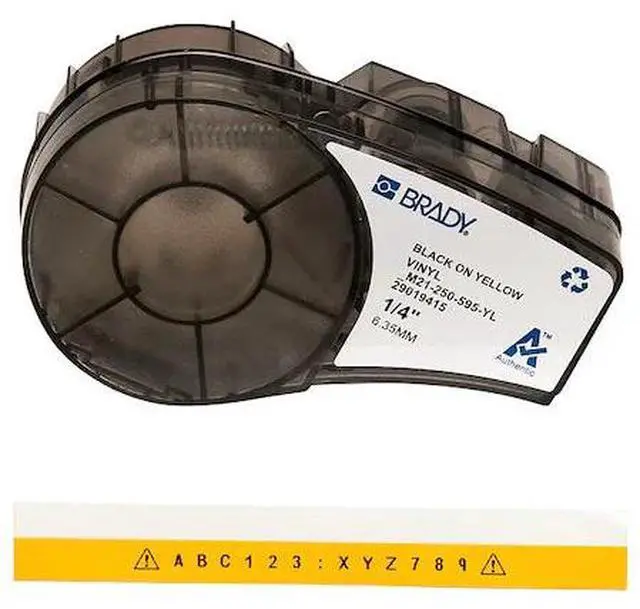 Alt view image 2 of 2 - Brady Label Tape Cartridge,Permanent Printer  M21-250-595-YL