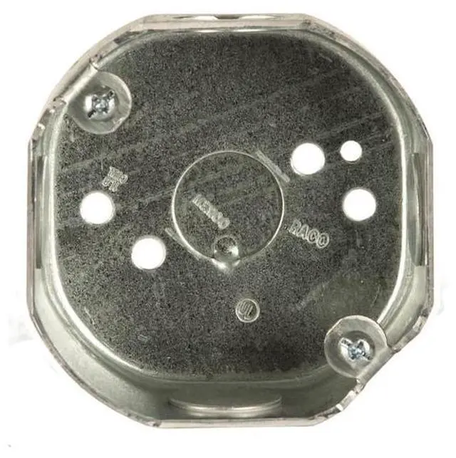 Alt view image 6 of 7 - RACO 110 Electrical Box, 11.8 cu in, Octagon Box Type, 1 Gang, Galvanized