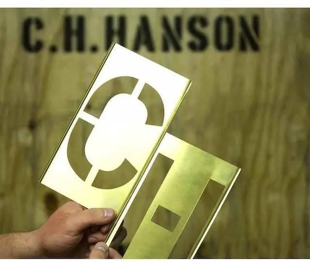 Alt view image 3 of 3 - C.H. HANSON 10073 Interlocking Stncls,Numb & Letters,Brass