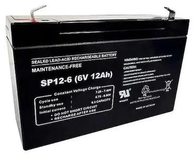 Main image of LUMAPRO 48H471 Battery,SLA,DC 6V,12Ah