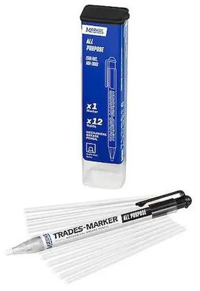 Alt view image 2 of 4 - MARKAL 96130 Trades-Marker All-Surface Marker,White