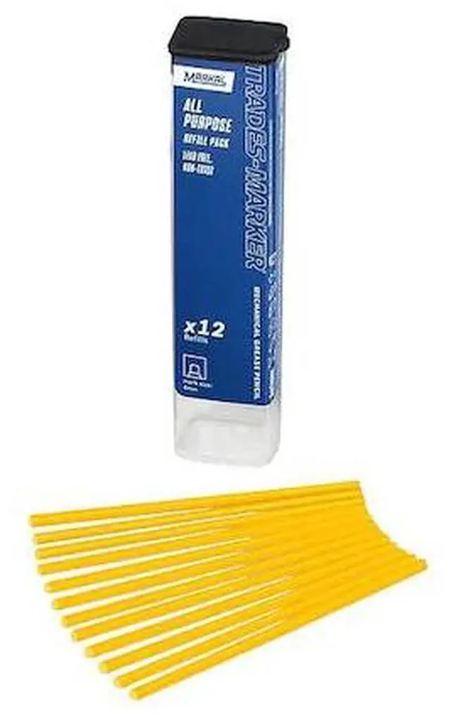 Alt view image 2 of 4 - MARKAL 96241 Trades-Marker Refill Pack,Yellow,PK12