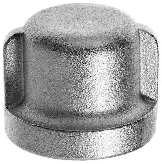 Main image of ZORO SELECT ZUSA-PF-7538 Round Cap,316 SS,1",FNPT,Class 150