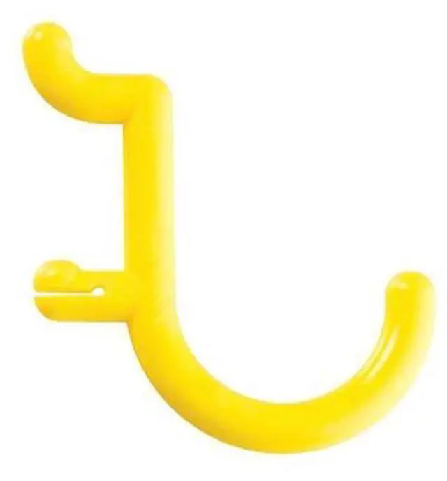 Main image of FUNCTIONAIRE FH1-2 Locking Pegboard Hooks,1 in.L,Yellow,PK8
