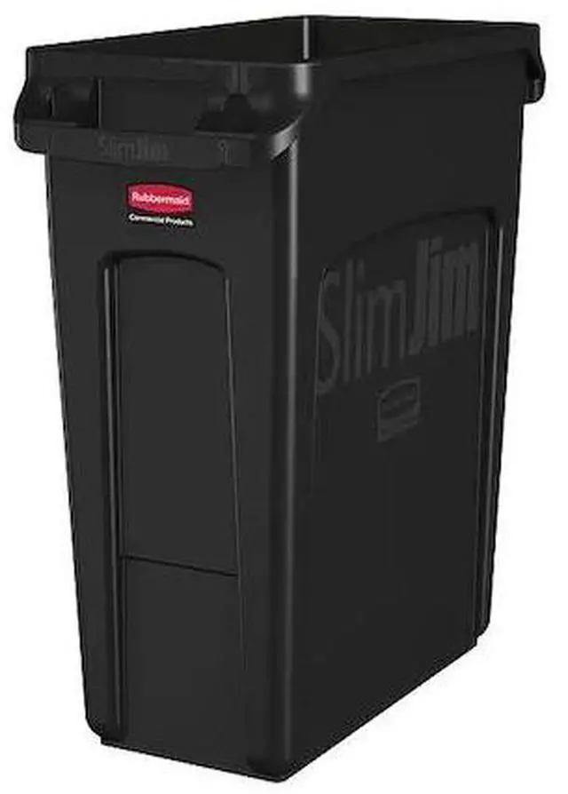 Alt view image 7 of 8 - RUBBERMAID COMMERCIAL 1955959 Slim Jim 16 gal Rectangular Slim-Profile Plastic