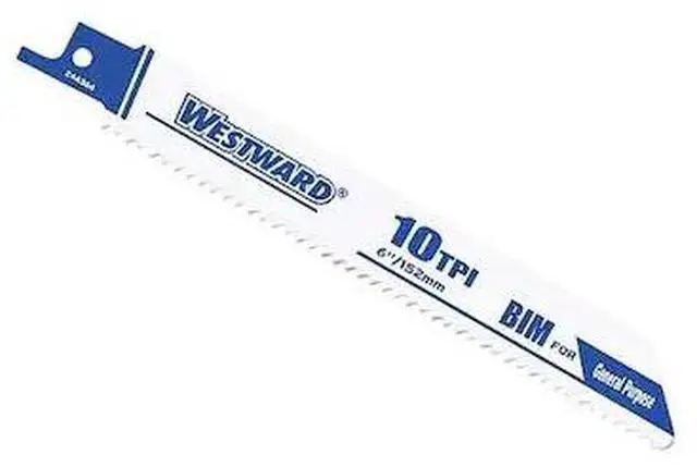 Main image of WESTWARD 24A564 6 in x 10 TPI, Reciprocating Saw Blade, 5 PK